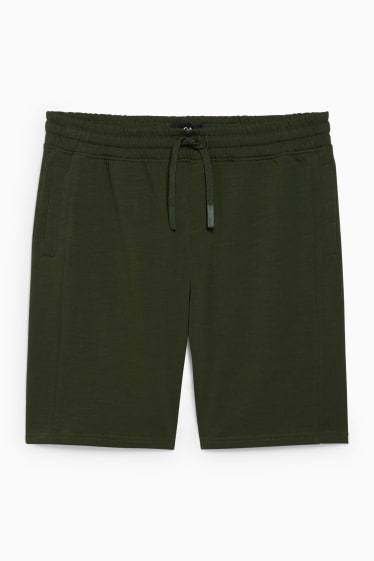 Home - Pantalons curts de xandall - verd fosc