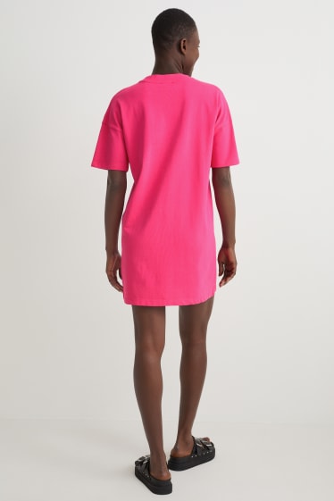 Dámské - Tričkové šaty - růžová