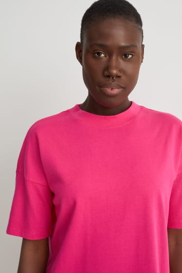 Damen - T-Shirt-Kleid - pink