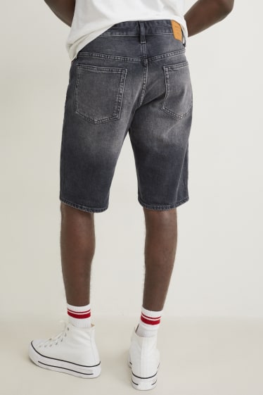 Hommes - Short en jean - regular fit - LYCRA® - jean gris