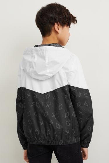 Kinder Jungen - PlayStation - Jacke mit Kapuze - weiss