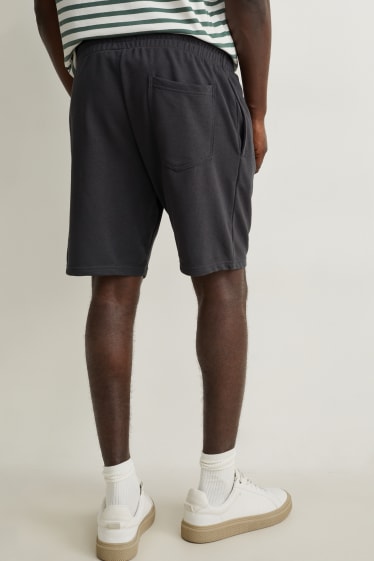 Uomo - Shorts di felpa - grigio scuro