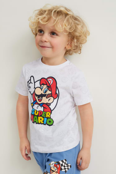 Kinder - Super Mario - Kurzarmshirt - weiß