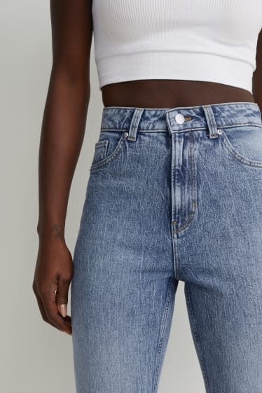 Dames - Mom jeans - high waist - LYCRA® - jeanslichtblauw