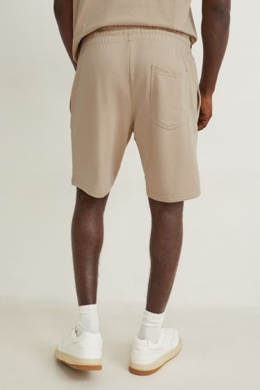 Hommes - Short en molleton - beige