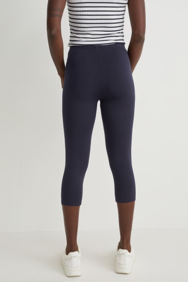 Femmes - Lot de 2 - leggings capri - bleu foncé