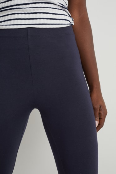 Femmes - Lot de 2 - leggings capri - bleu foncé
