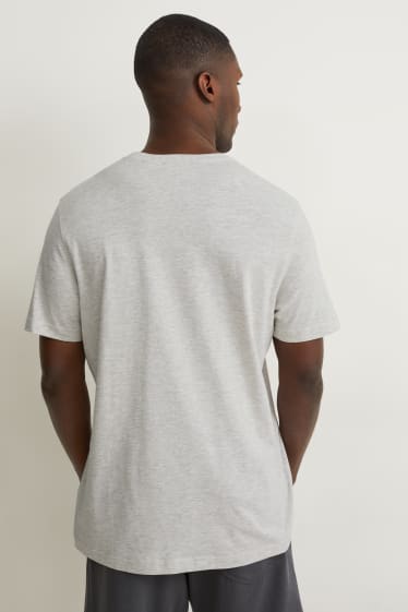 Men - T-shirt - light gray-melange