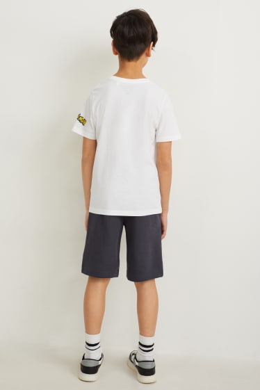 Kinder Jungen - Pokémon - Set - Kurzarmshirt und Sweatshorts - 2 teilig - weiss