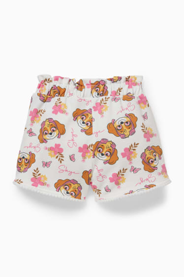 Kinderen - Paw Patrol - sweatshorts - crème wit