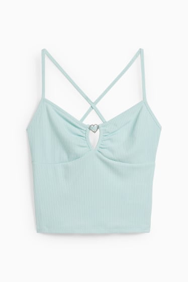Damen - CLOCKHOUSE - Crop Top - mintgrün