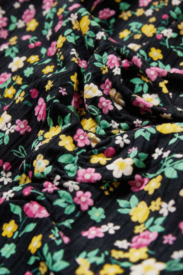 Mujer - CLOCKHOUSE - vestido - de flores - negro