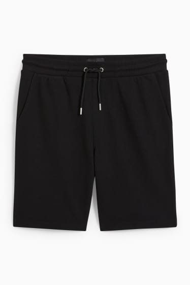 Hommes - Short en molleton - noir