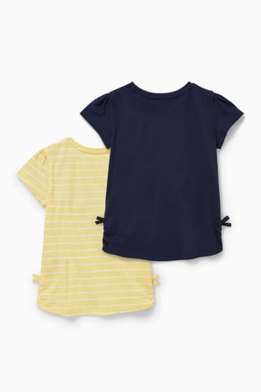 Bambine - Confezione da 2 - maglia a maniche corte - blu scuro