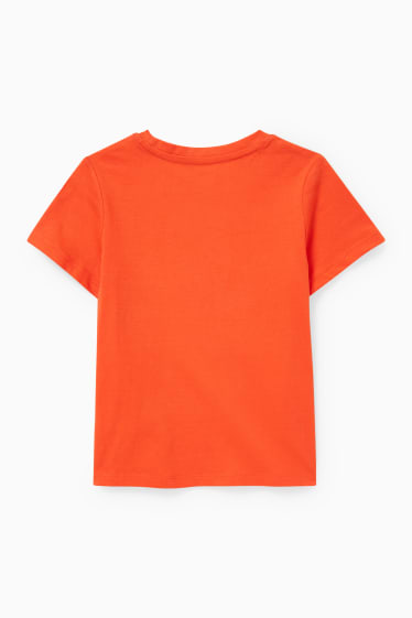 Enfants garçons - Dinosaure - T-shirt - matière brillante - orange