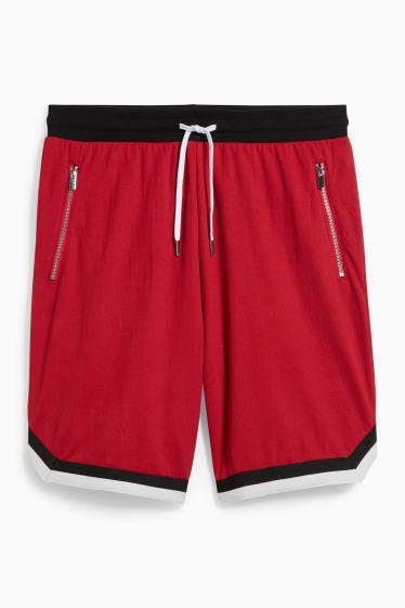Home - Pantalons curts - vermell fosc