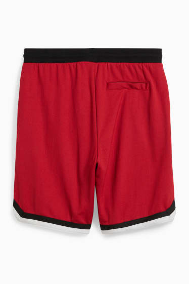 Hommes - Short en molleton - rouge foncé