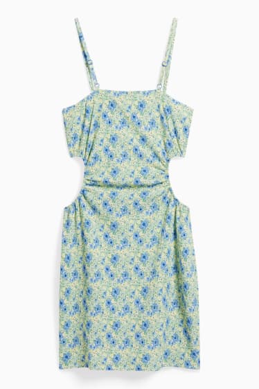Femmes - CLOCKHOUSE - robe - à fleurs - vert clair