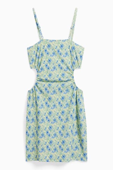 Donna - CLOCKHOUSE - vestito - a fiori - verde chiaro