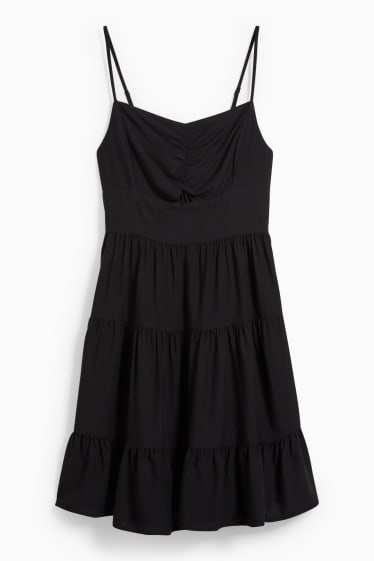 Damen - CLOCKHOUSE - Fit & Flare Kleid - schwarz