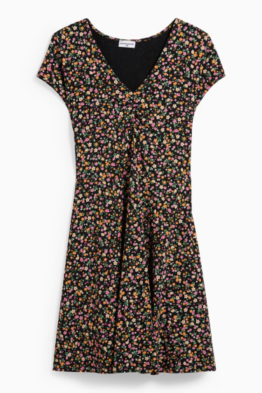 Femmes - CLOCKHOUSE - robe - à fleurs - noir