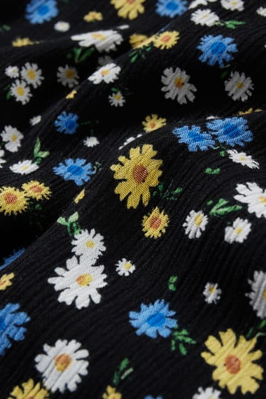 Jóvenes - CLOCKHOUSE - falda - de flores - negro