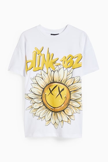 Femmes - CLOCKHOUSE - T-Shirt - Blink 182 - blanc