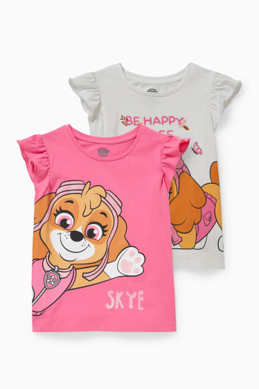 Bambine - Confezione da 2 - Paw Patrol - maglia a maniche corte - bianco
