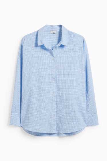 Teens & young adults - CLOCKHOUSE - blouse - check - white / light blue