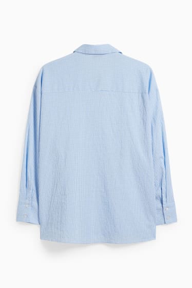 Teens & young adults - CLOCKHOUSE - blouse - check - white / light blue