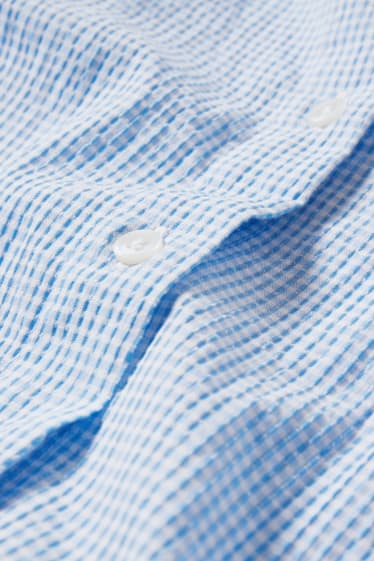 Adolescenți și tineri - CLOCKHOUSE - bluză - în carouri - alb / albastru deschis