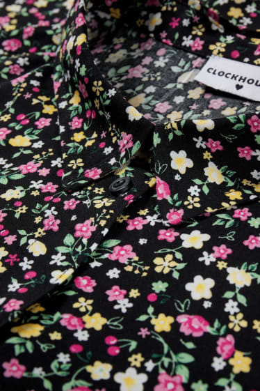 Femmes - CLOCKHOUSE - chemisier sans manches - à fleurs - noir