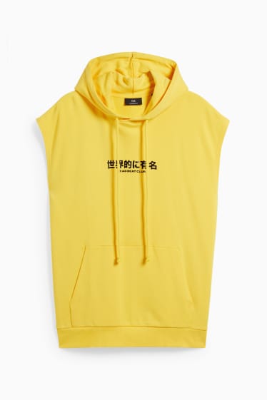 Heren - Hoodie - geel