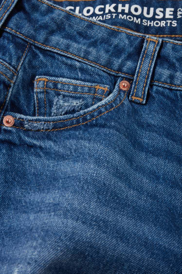Dona - CLOCKHOUSE - texans curts - high waist - texà blau