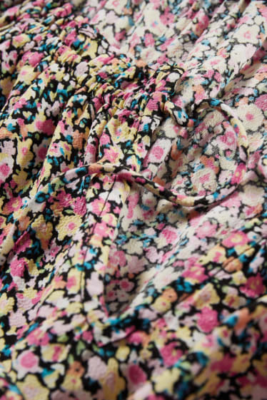 Femmes - Chemisier court - à fleurs - coloré