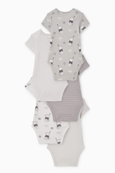 Bebés - Pack de 5 - Winnie the Pooh - bodies para bebé - blanco / gris