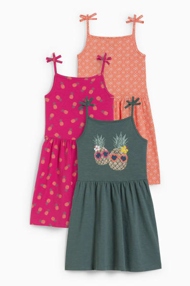 Children Girls - Multipack of 3 - dress - green