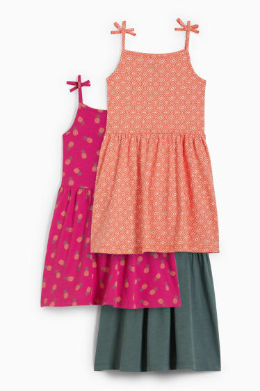 Children Girls - Multipack of 3 - dress - green