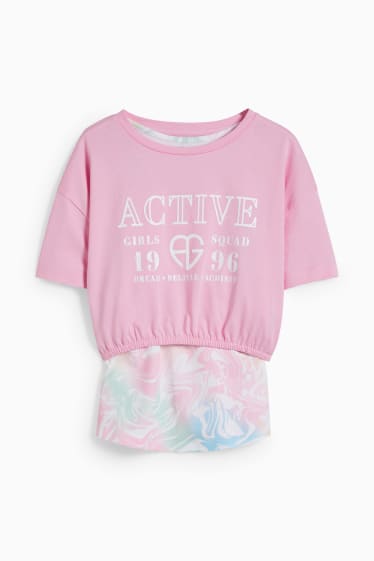 Kinderen - Set - T-shirt en top - 2-delig - roze