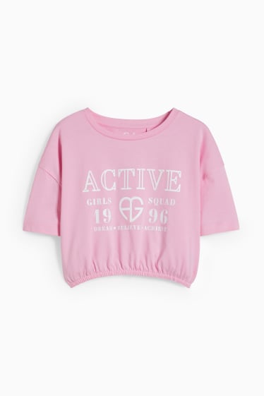 Bambini - Set - maglia a maniche corte e top - 2 pezzi - rosa