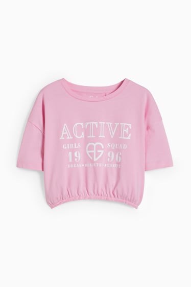 Enfants filles - Ensemble - T-shirt et top - 2 pièces - rose
