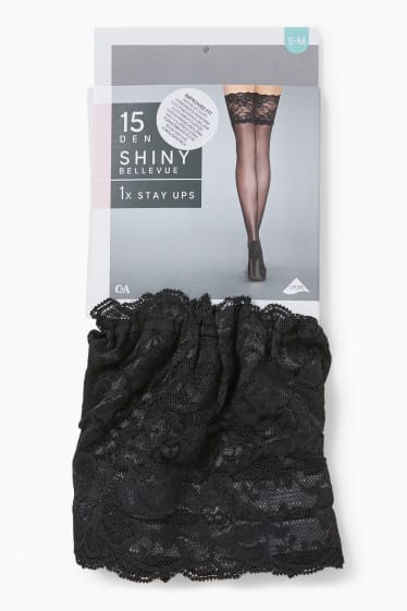 Women - Hold-ups - 15 denier - black