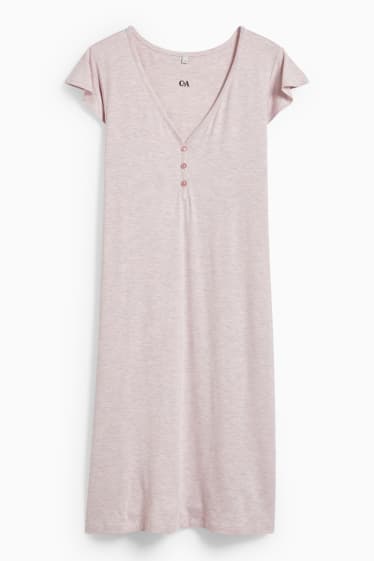 Women - Viscose nightshirt - rose