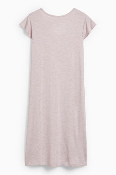 Dámské - Viskózové tričko na spaní - růžová