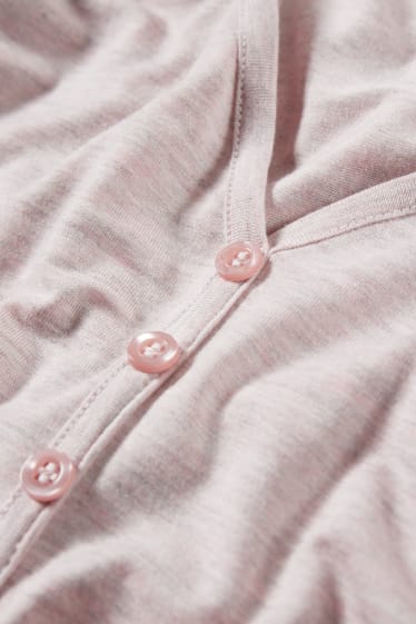 Dámské - Viskózové tričko na spaní - růžová