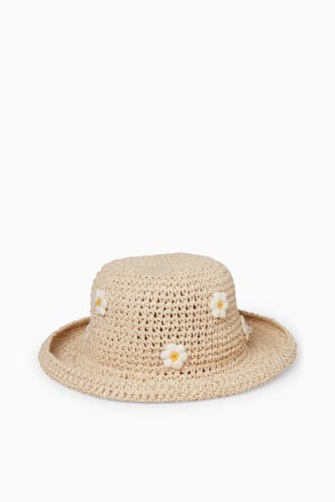 Femmes - CLOCKHOUSE - chapeau de paille - beige clair