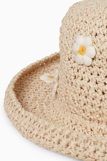 Femmes - CLOCKHOUSE - chapeau de paille - beige clair