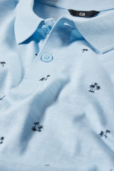 Men - Polo shirt - light blue