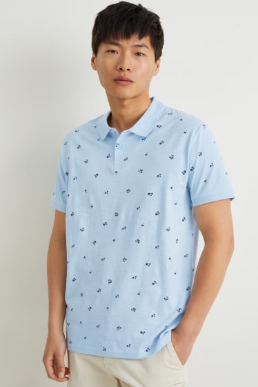 Men - Polo shirt - light blue