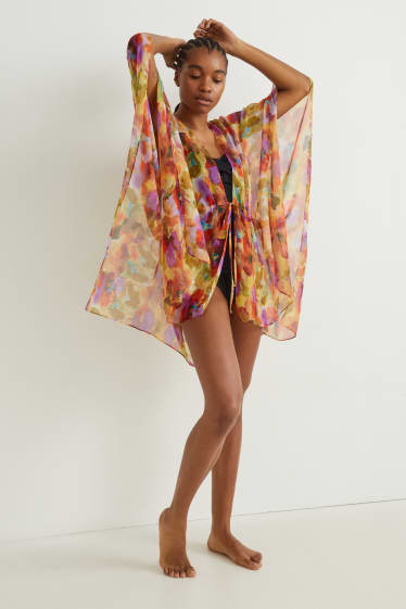 Damen - Kimono - gemustert - hellviolett